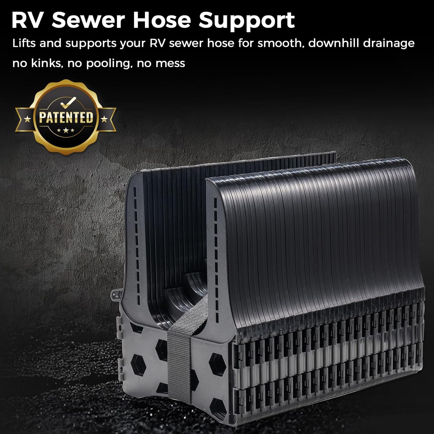 SheeChung 20FT RV Sewer Hose Kit, Complete Sewer Hose for RV Camper - 10 Piece RV Accessories Include RV Sewer Hose Support, Clear Elbow Fitting with 4-in-1 Adapter, Wenrch, Storage Bag, Sewer Caps