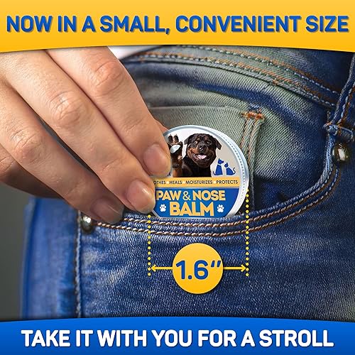 Miniatura 3 de Bálsamo natural para patas de perro, protección para patas de perro para pavimento caliente, cera de patas de perro para patas secas y nariz,
