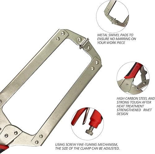 Miniatura 2 de HFS (R) Original C Abrazadera, bloqueo, punta de almohadilla giratoria, 18.0 in (22)