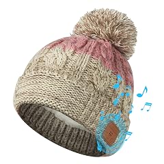 TOUCH TWO Bluetooth Beanie with Light HD Stereo Sound USB Rechargeable Headlamp for Hiking Fishing Gift for Men