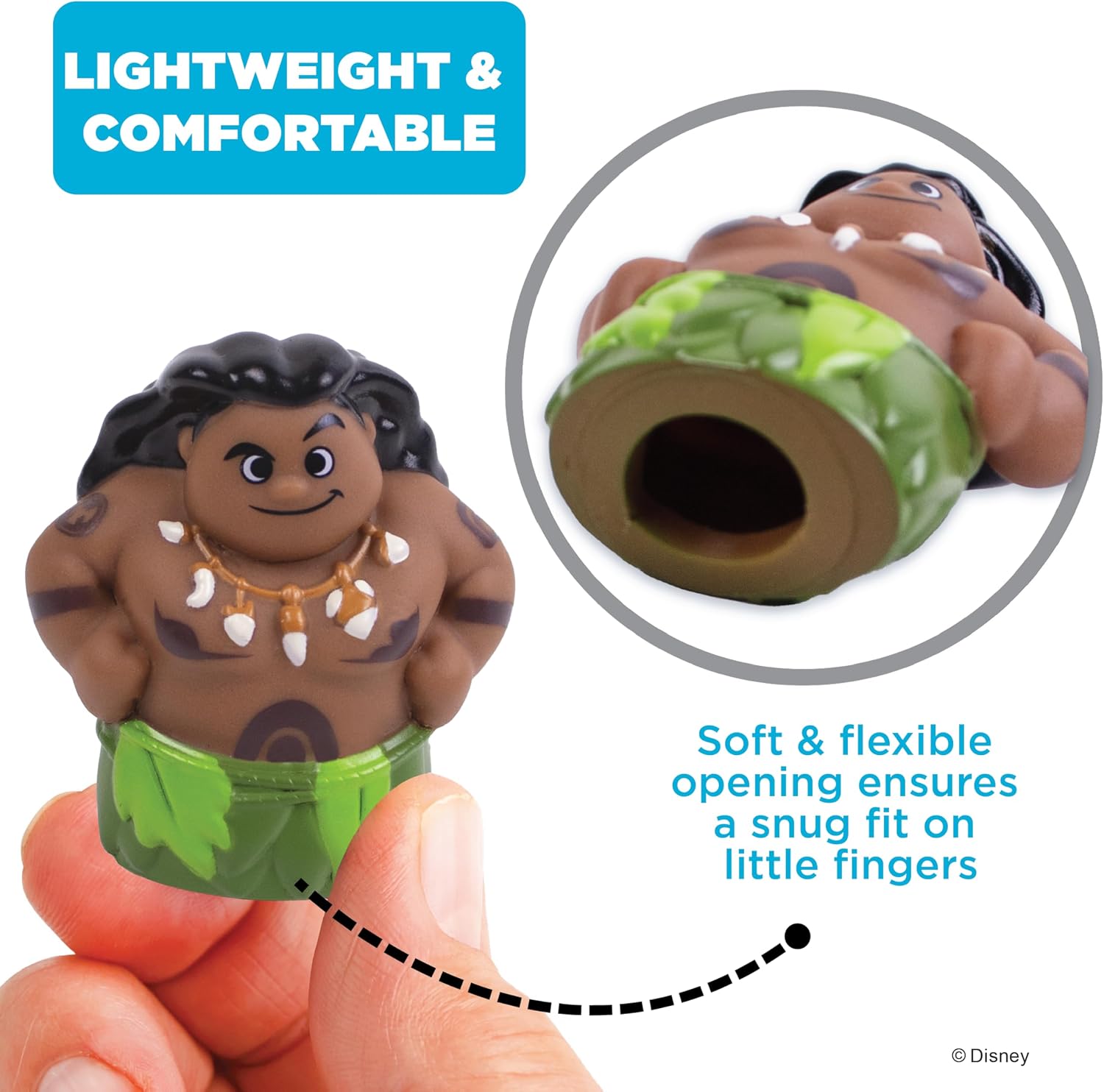 Disney Moana 10 Piece Finger Puppet Set - Educational Play, Party Favors, Bath and Pool Toys, Beach Fun, Playtime Activities image 3