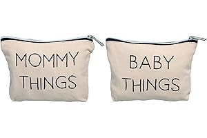 Pearhead Mommy and Baby Canvas Pouch Set: Stylish Companion for First-Time Moms