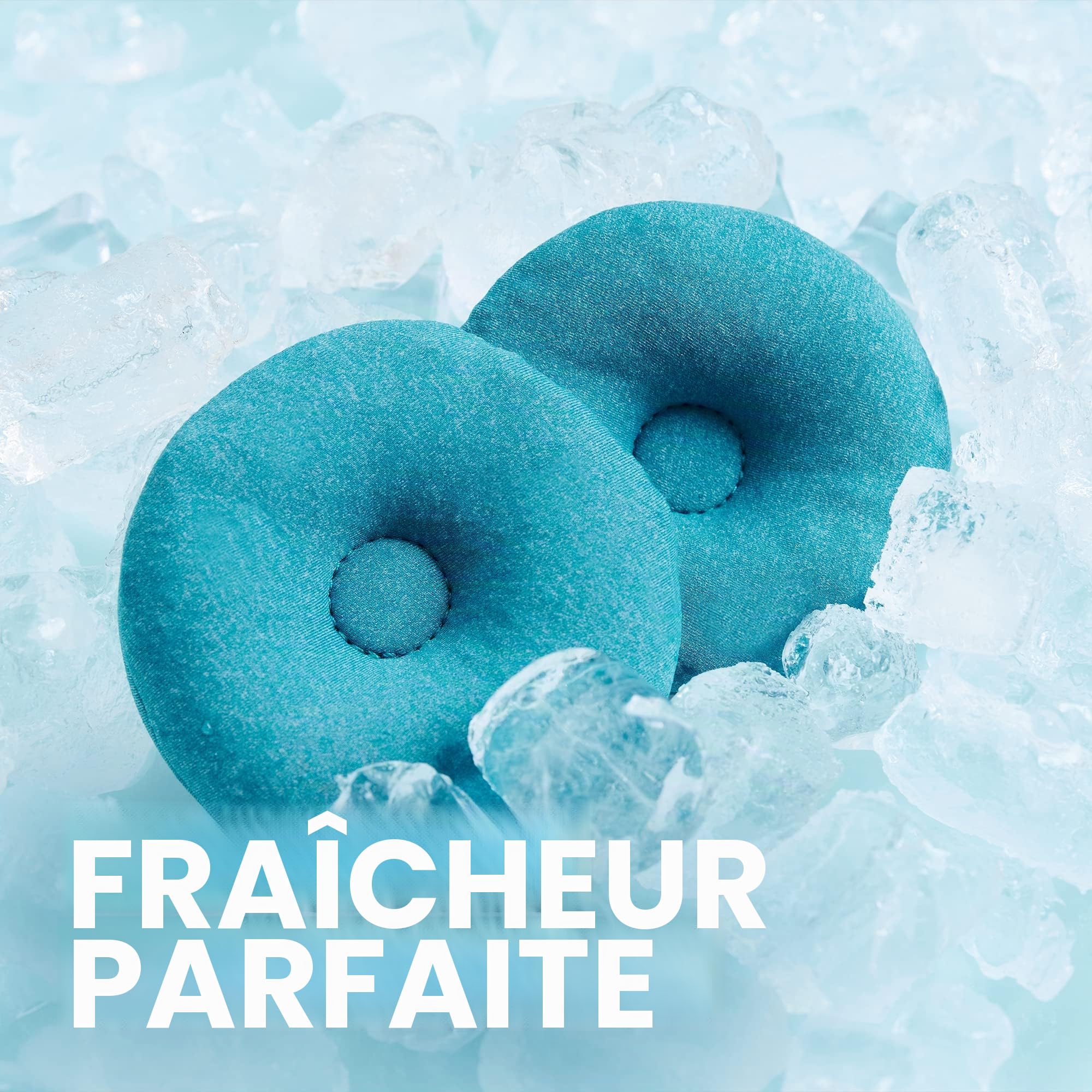 Masque de Sommeil Manta Cool - Masque Rafraîchissant et Occultant, Billes Rafraîchissantes Pour les Maux de Tête, Migraine, Allergies, Yeux Gonflés et pour Soulager les Sinus