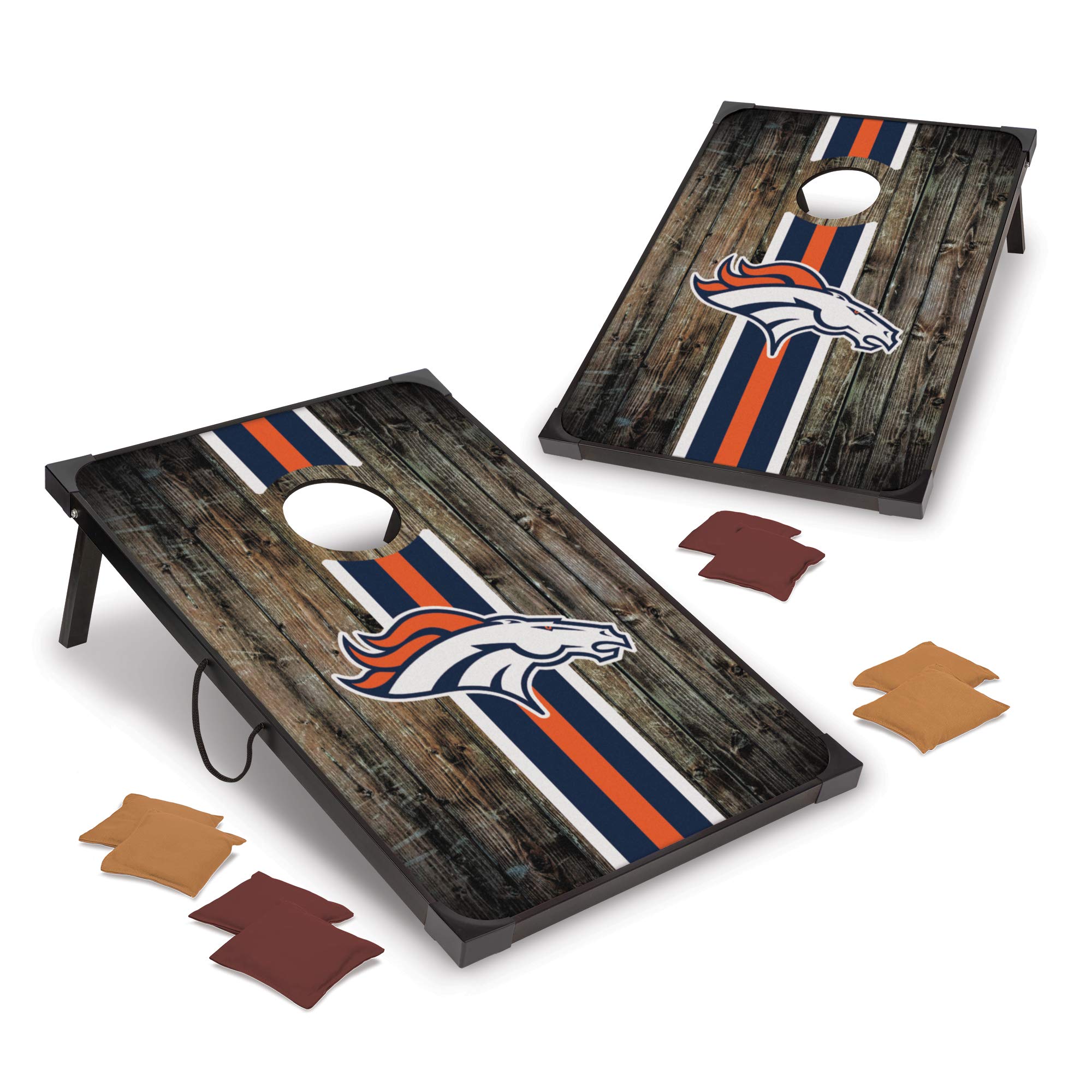 Photo 1 of **READ NOTES BELOW**NFL Pro Football 2' x 3' MDF Wood Deluxe Cornhole Set by Wild Sports, Comes with 8 Bean Bags 