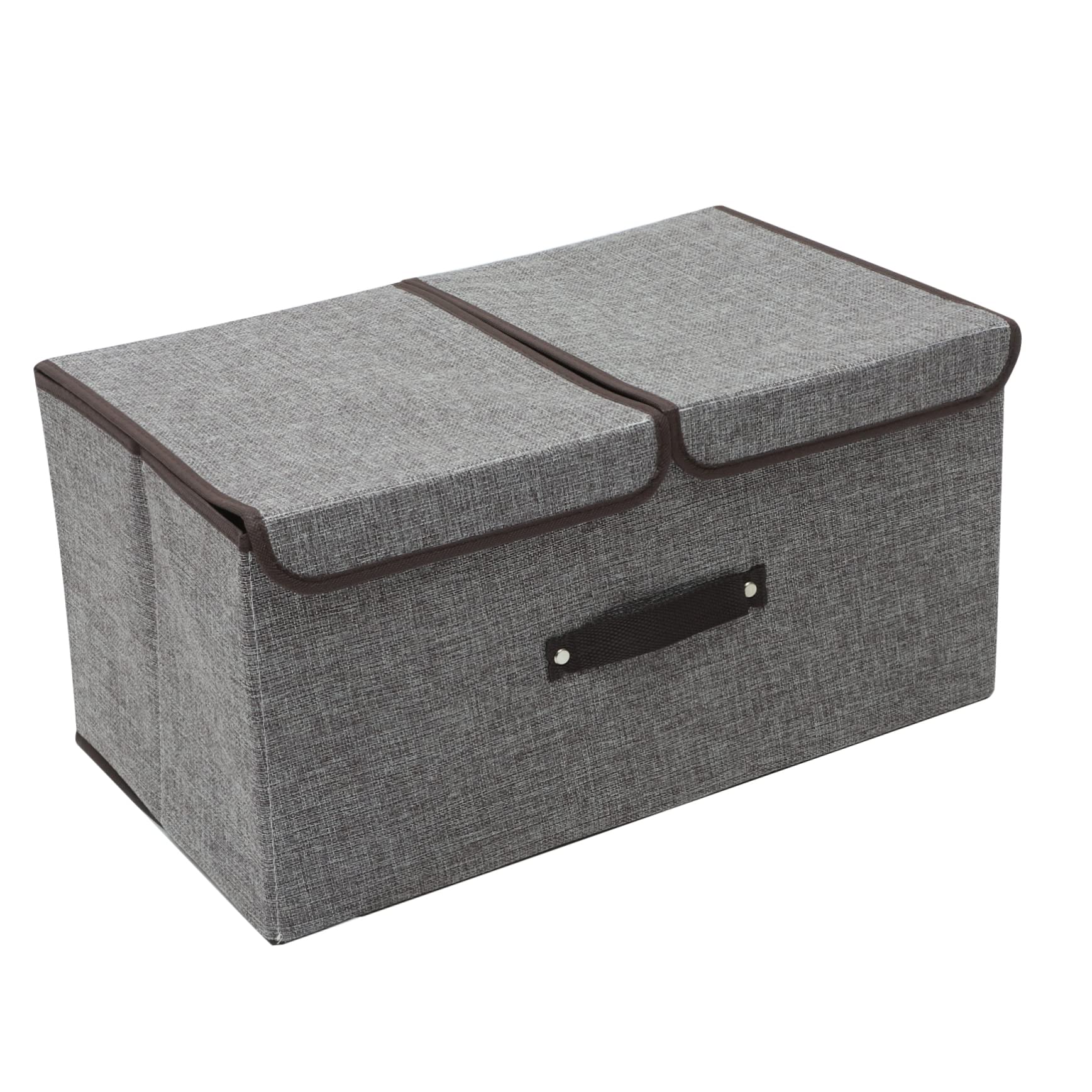 Algodón y Lino Caja Organizadora Doble Tapa Plegable