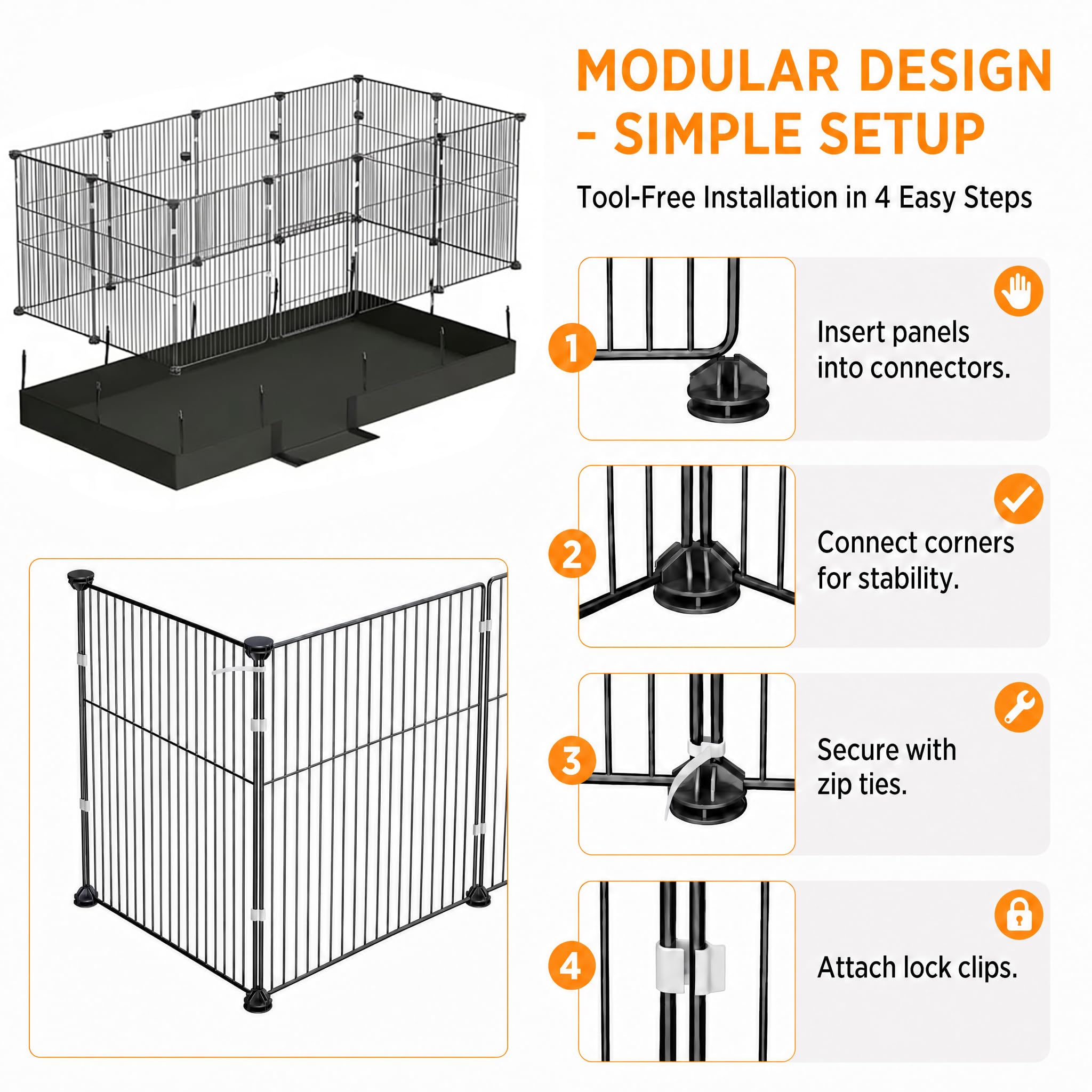 Guinea Pig Playpen - Rabbit Cage -6