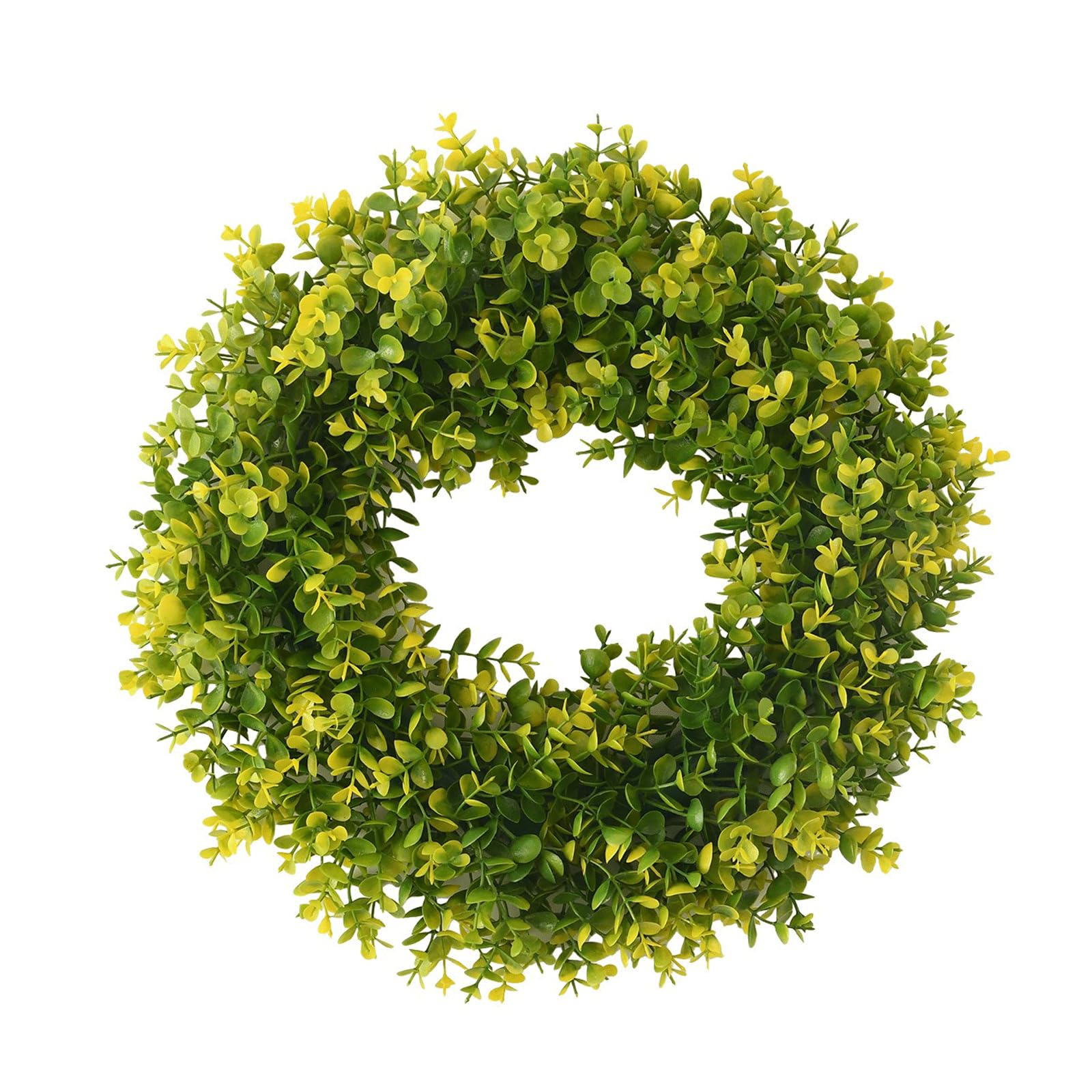 Ghirlanda di benvenuto per porta d'ingresso, ghirlanda di eucalipto artificiale, decorazione primaverile ed estiva per porta d'ingresso, ghirlanda di piante finte per porta d'ingresso