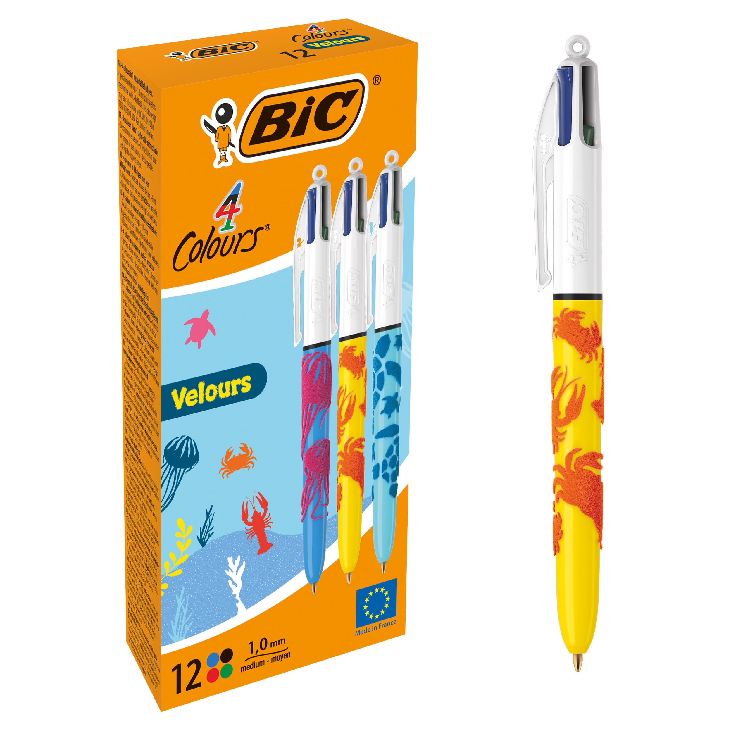 Penna BIC 4 Colori A Scatto: Blu, Nero, Rosso, Verde, Punta 1mm Per Scuola E Ufficio - 2