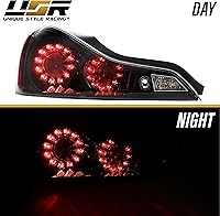 Vista 5 de USR DEPO 08-15 G37 Q60 UPGRADE JDM - Luces traseras LED de carcasa negra (izquierda + derecha) compatibles con Infiniti G37 2008-2013 / Q60