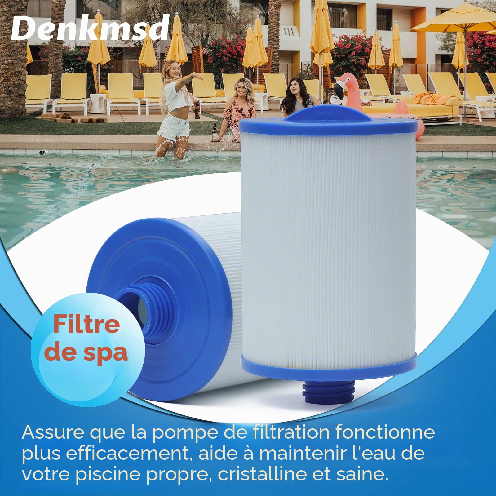 Lot de 2 filtres pour Spa, pour Unicel 6CH-940, pour PWW50P3, pour Waterway Front Access Skimmer et Filbur FC-0359