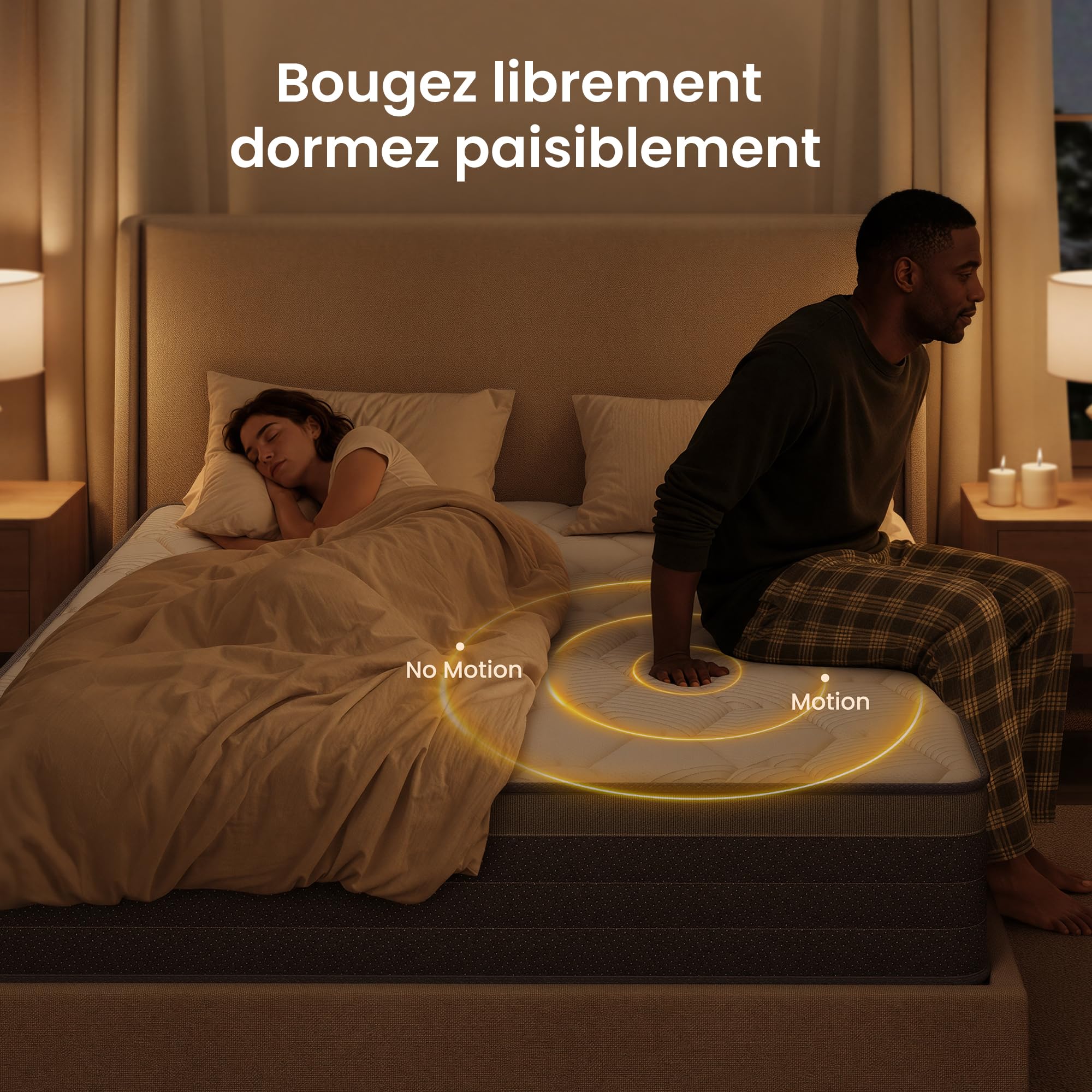 TXO Matelas 140x190 cm, épaisseur 25 cm, dureté Moelleux H2-H3, Ressorts ensachés + Mousse Haute densité, Doux et Confortable, Matelas 7 Zones Antistatique, certifié Oeko-TEX