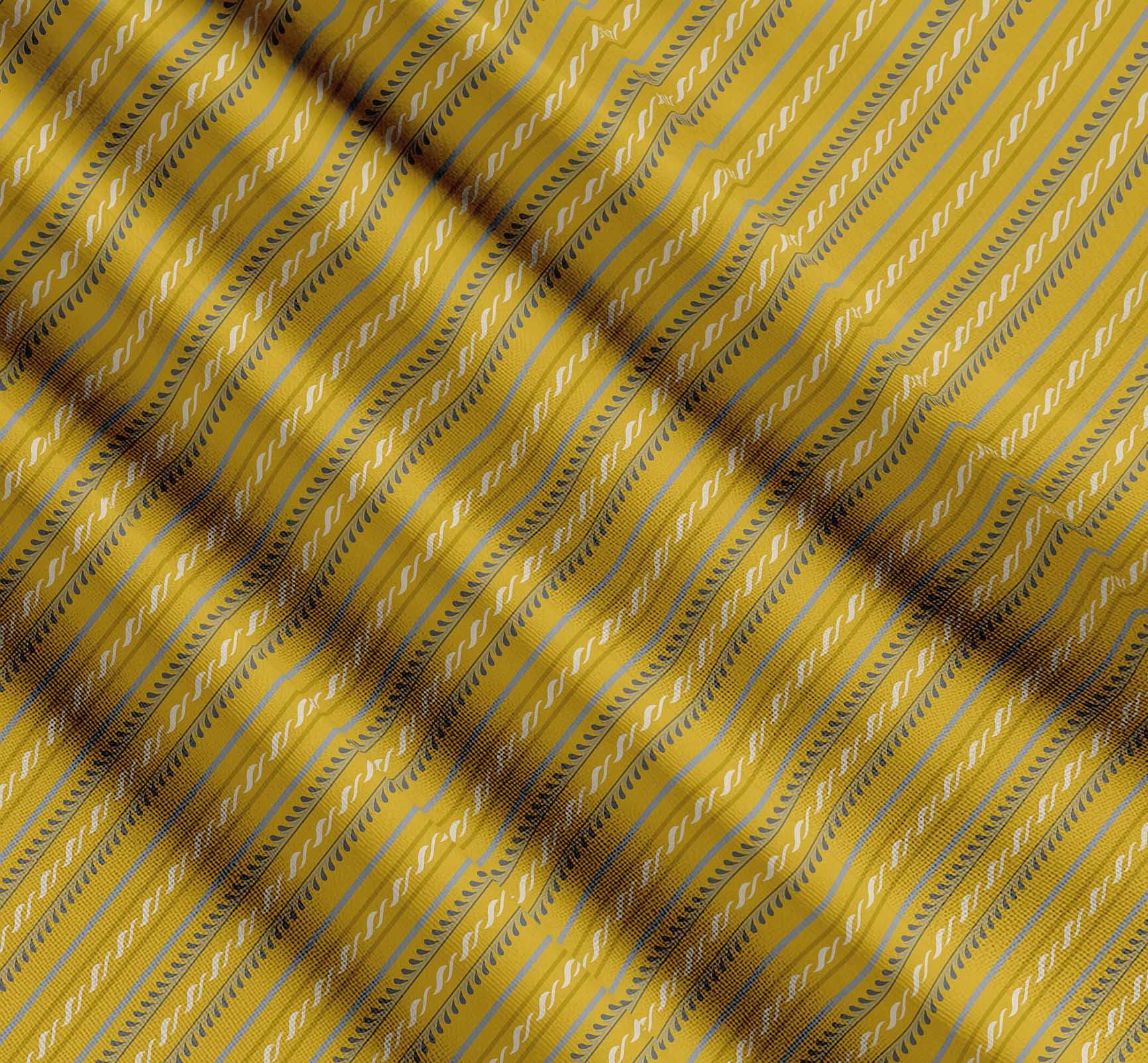 Soimoi Tela de batista de algodón de - Estampado de rayas - 142 cm de ancho - Tela suave y transpirable por 5 metros para kurtas, forros, blusas, ropa de bebé y acolchados - Ocre