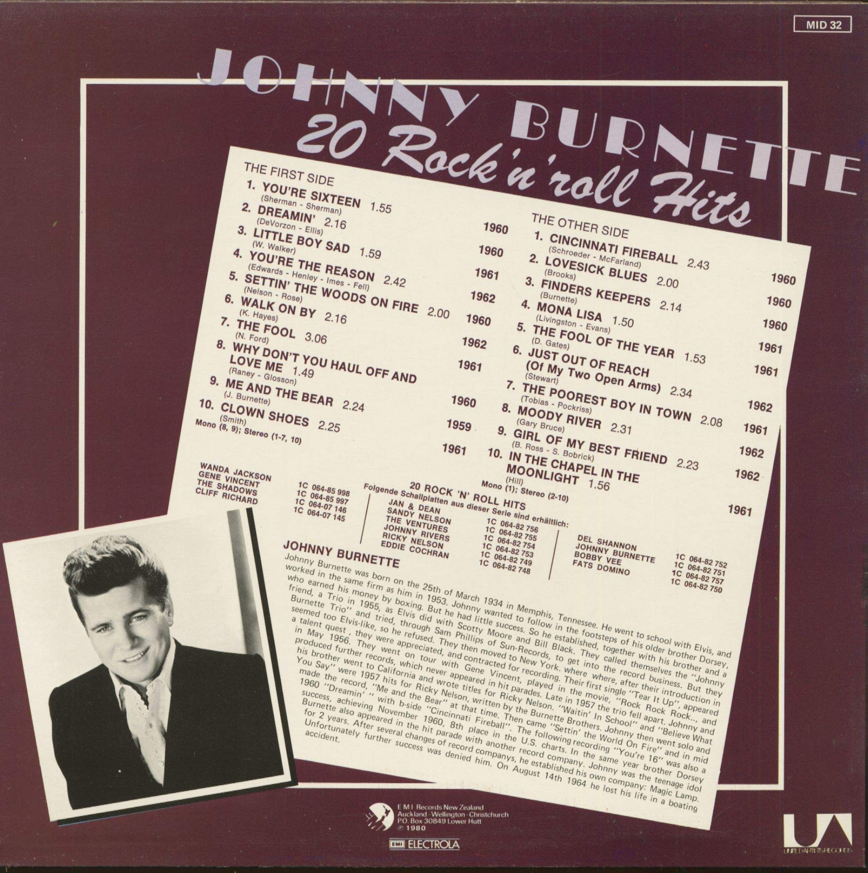 20 Rock & Roll Hits - Vinyl LP (New Zealand)