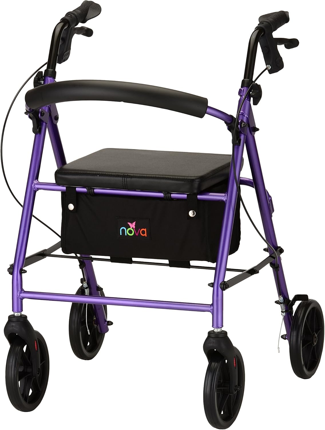 NOVA Vibe 8 Rollator Walker, Purple Health & Household