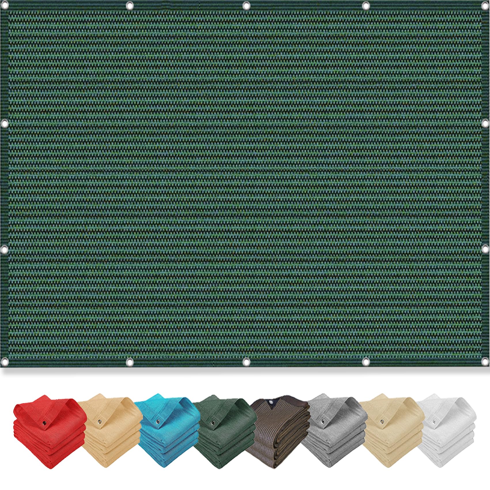 Filet d'ombrage 75x600 cm avec attaches câbles pour terrasse et balcon
