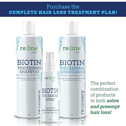 Miniatura 3 de Champú y acondicionador de biotina para adelgazamiento del crecimiento del cabello champú espesante para tratamiento de pérdida de cabello, natural