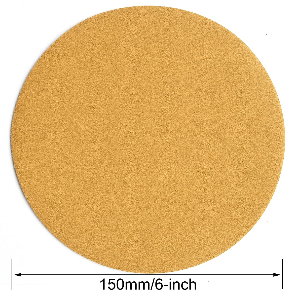 Discos de lijado sin agujeros de 15,2 cm (grano 220), papel de lija orbital aleatorio para automoción y carpintería, paquete de 100