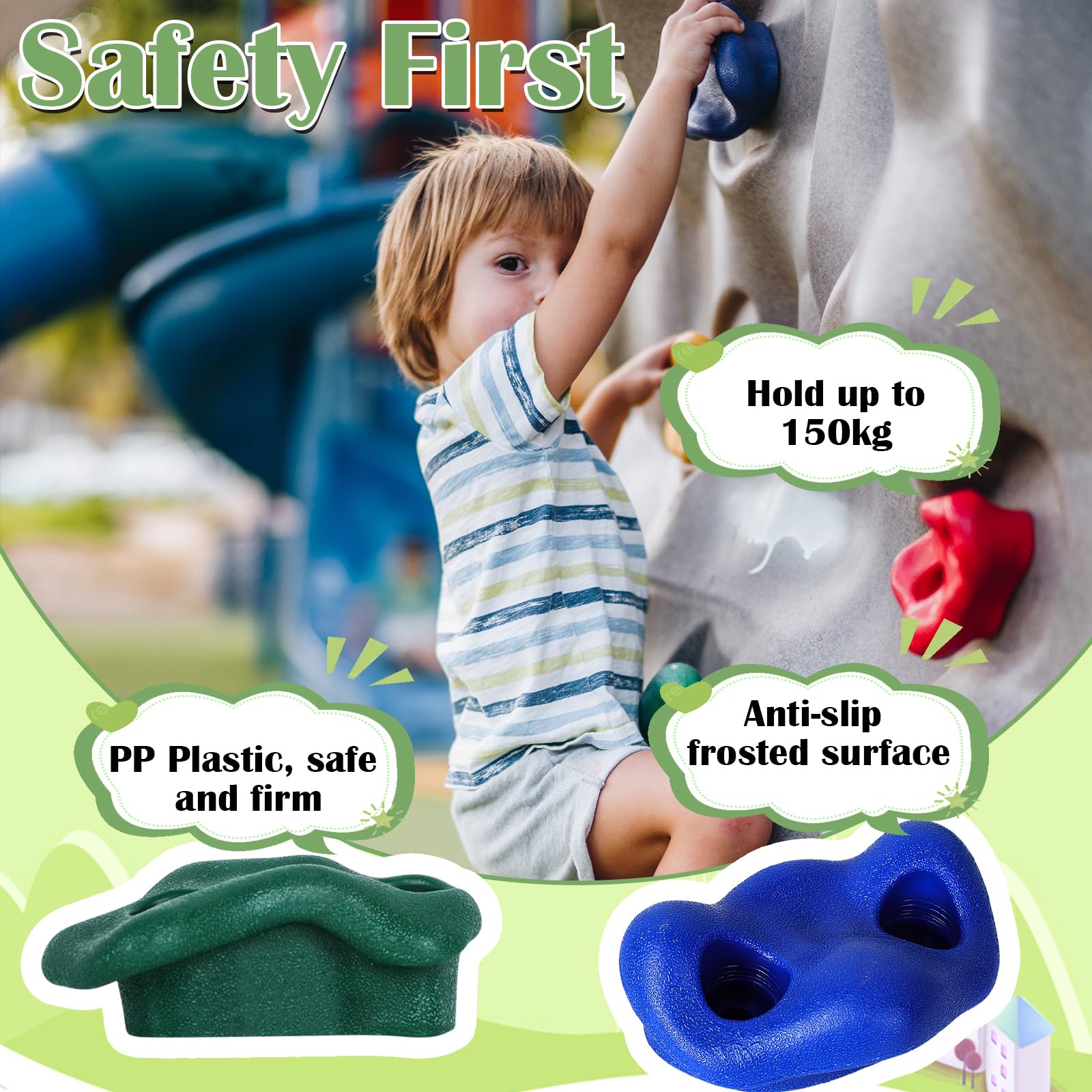 10/20 Piezas Presas Escalada Niños, Piedras Escalada al Aire Libre | Soportes Escalada Accesorios para Juegos Infantiles Interior y Exterior