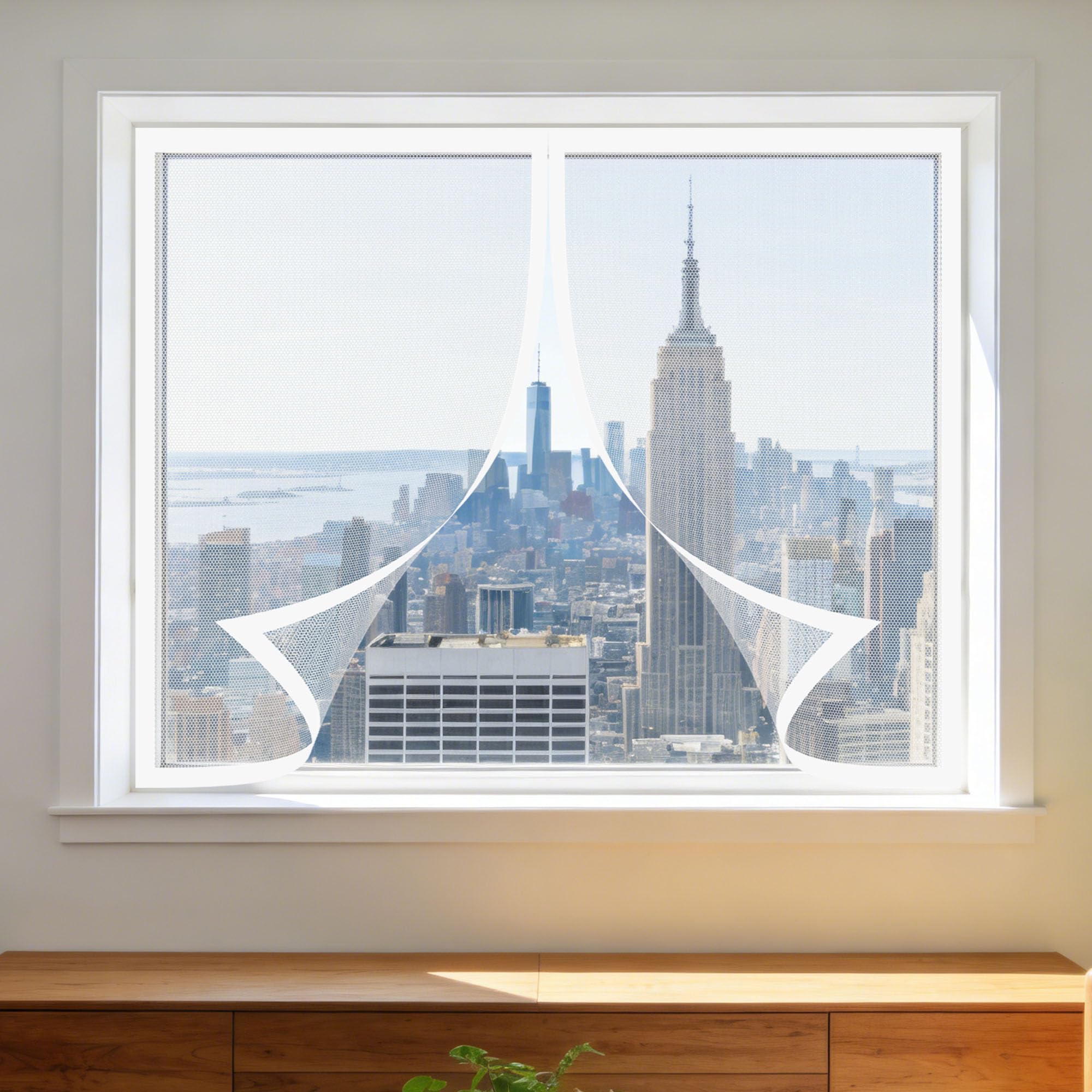 Moustiquaire magnétique fenêtre 160x165 contre les moustiques en été