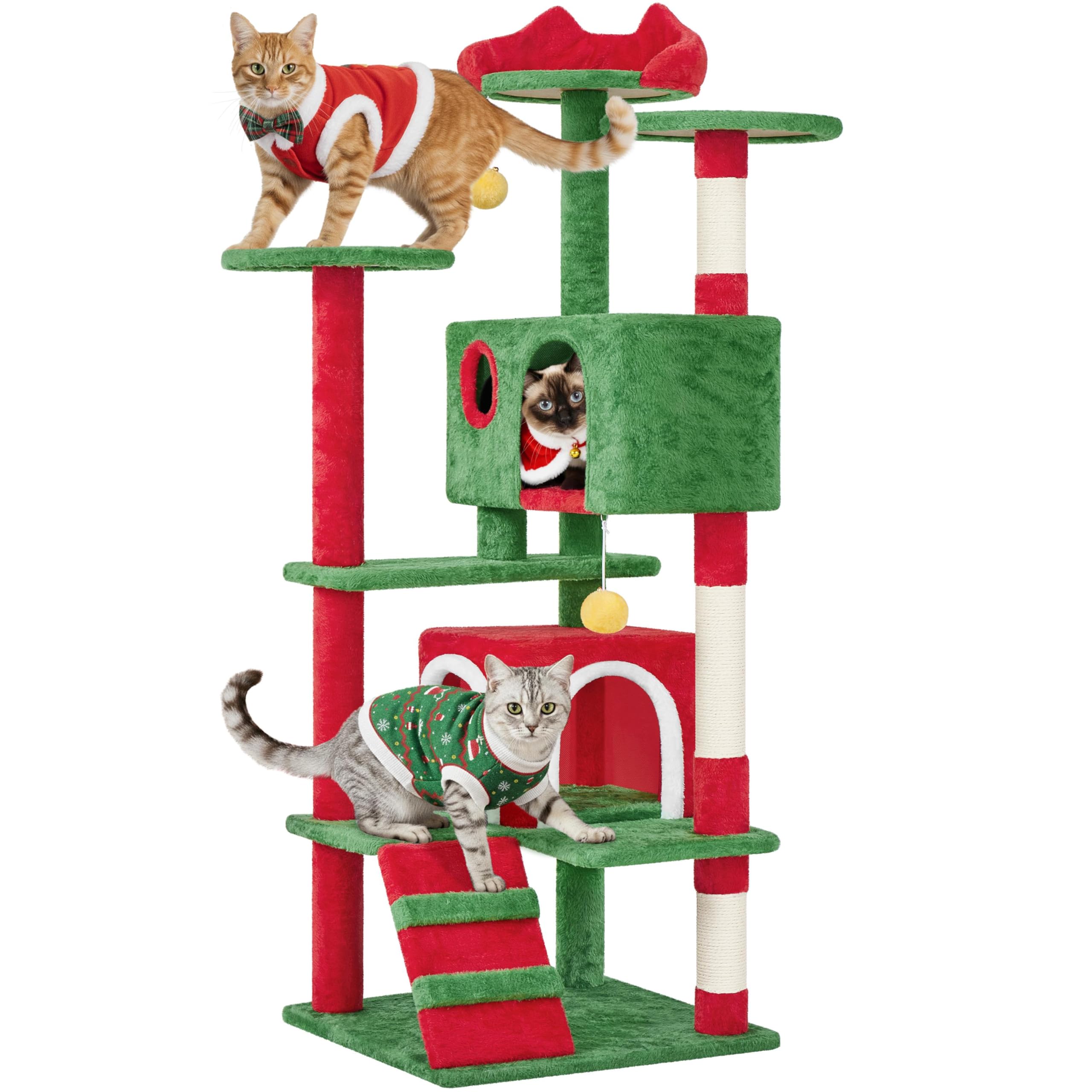 Yaheetech 54in Christmas Cat Tree