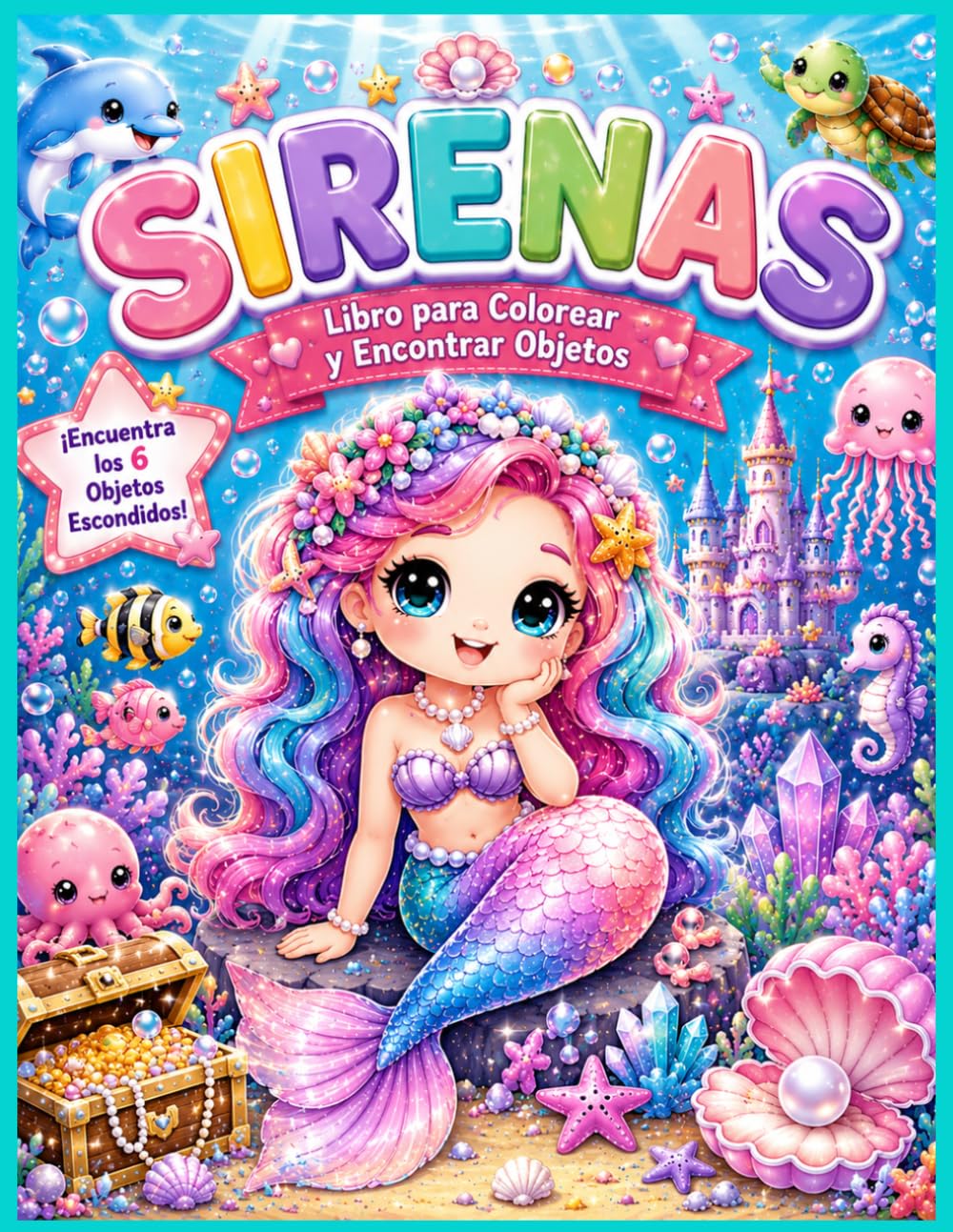 SIRENAS: LIBRO PARA COLOREAR Y ENCONTRAR OBJETOS