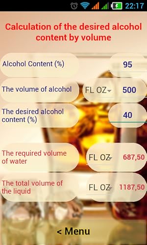Alcohol Calculator