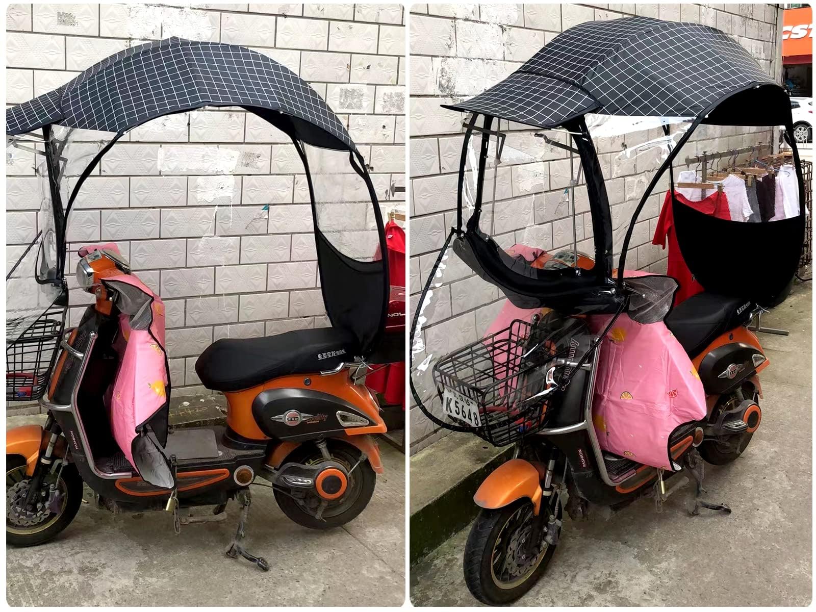 Uniwersalny całkowicie zamknięty motocykl osłona przeciwsłoneczna Shadow namiot parasol przednia szyba motocyklowy dach motocyklowy ruchliwość skuter ochrona przeciwsłoneczna ochrona przeciwdeszczowa,