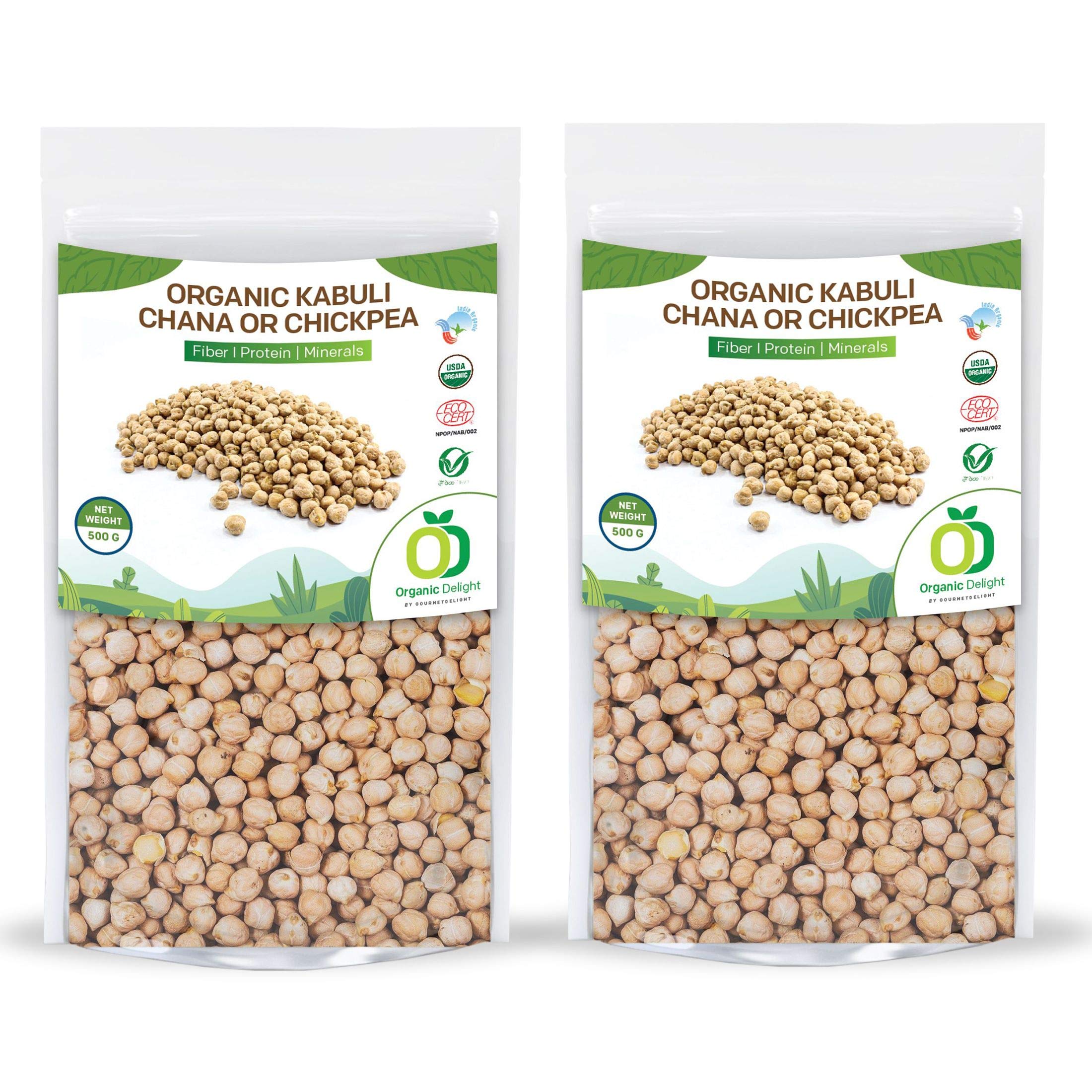 Organic Delight Kabuli Chana / Chickpea (2kg) 100% Natural - USDA Certified - White Chana/Chole Chana - Rich Fiber, High Protein (2 kg) (B08ZSZBQKS) Amazon Price History, Amazon Price Tracker
