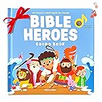 Bible Heroes Christian Sound Books for Kids - 6 Bible Songs - Christmas, Baptism, Christening, Dedication Gifts for Boys and Girls - Religious Toys, Music Books for Toddlers 1-3