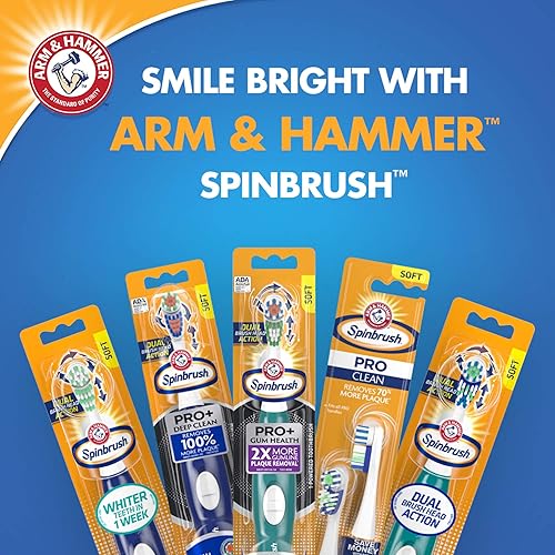 Miniatura 5 de Arm  Hammer Spinbrush PRO - Cepillo de dientes alimentado por la salud de las encías paquete de 1 unidad el embalaje puede variar