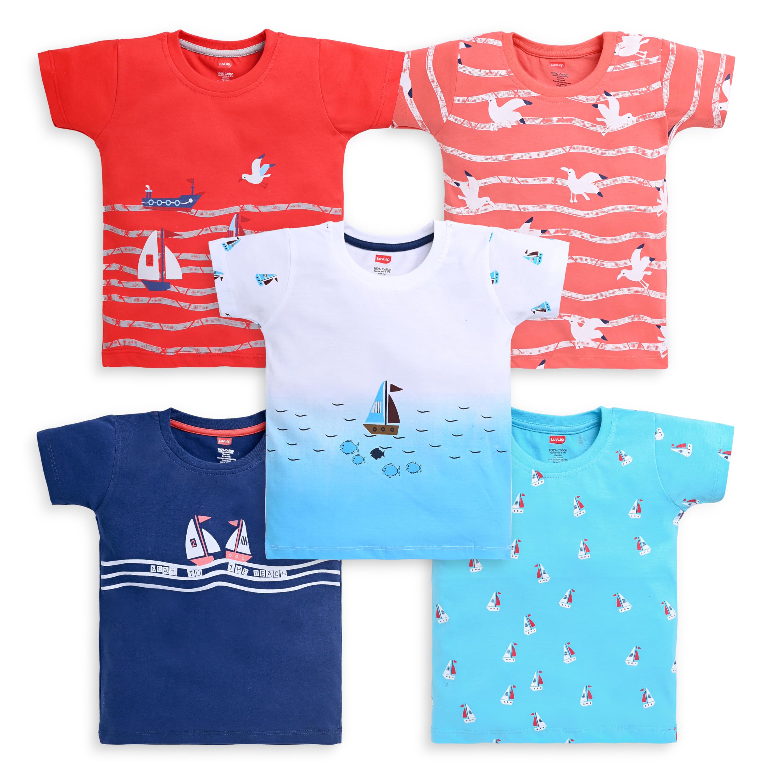 luvlap Boy's Cartoon Regular Fit HS T-Shirt-PO5-picture-32
