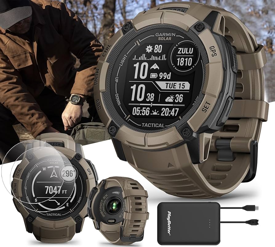 Official Garmin Bundle - Garmin Instinct 2X Solar Tactical