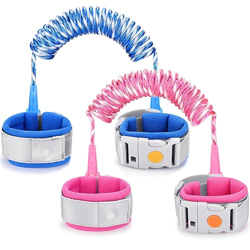 Accmor Correa de muñeca antipérdida con bloqueo de inducción, correa para niños pequeños, correa reflectante para niños, correa de muñeca para bebé,