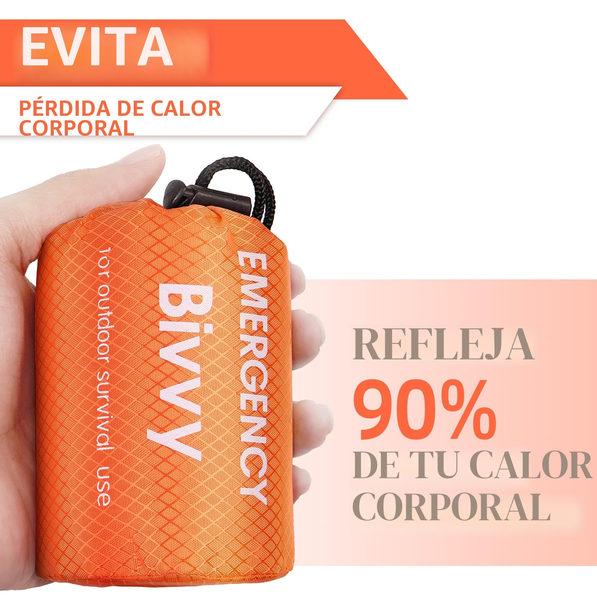 Deecam Saco de Dormir Emergencia, Manta termica Supervivencia，Mantas Termica de Aluminio,Supervivencia Bivy para Vivac,Manta Camping Dormir，Cámping, Excursionismo, Trekking,4 Pieces