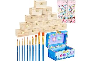 Leinuosen Wooden Treasure Chest Box Craft Kit