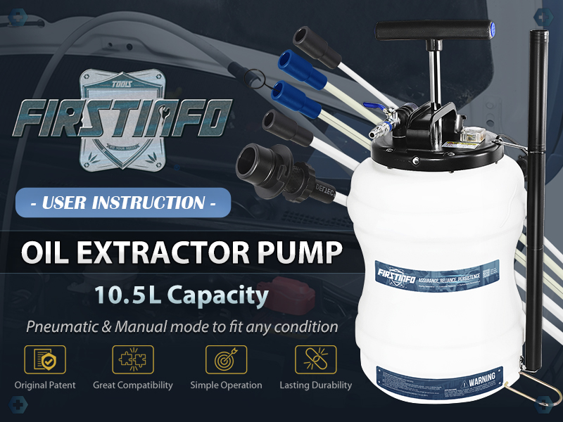 Pompa Aspirazione Olio Firstinfo 6.5L - Manuale E Pneumatica Con 6 Tubi - Foto 11