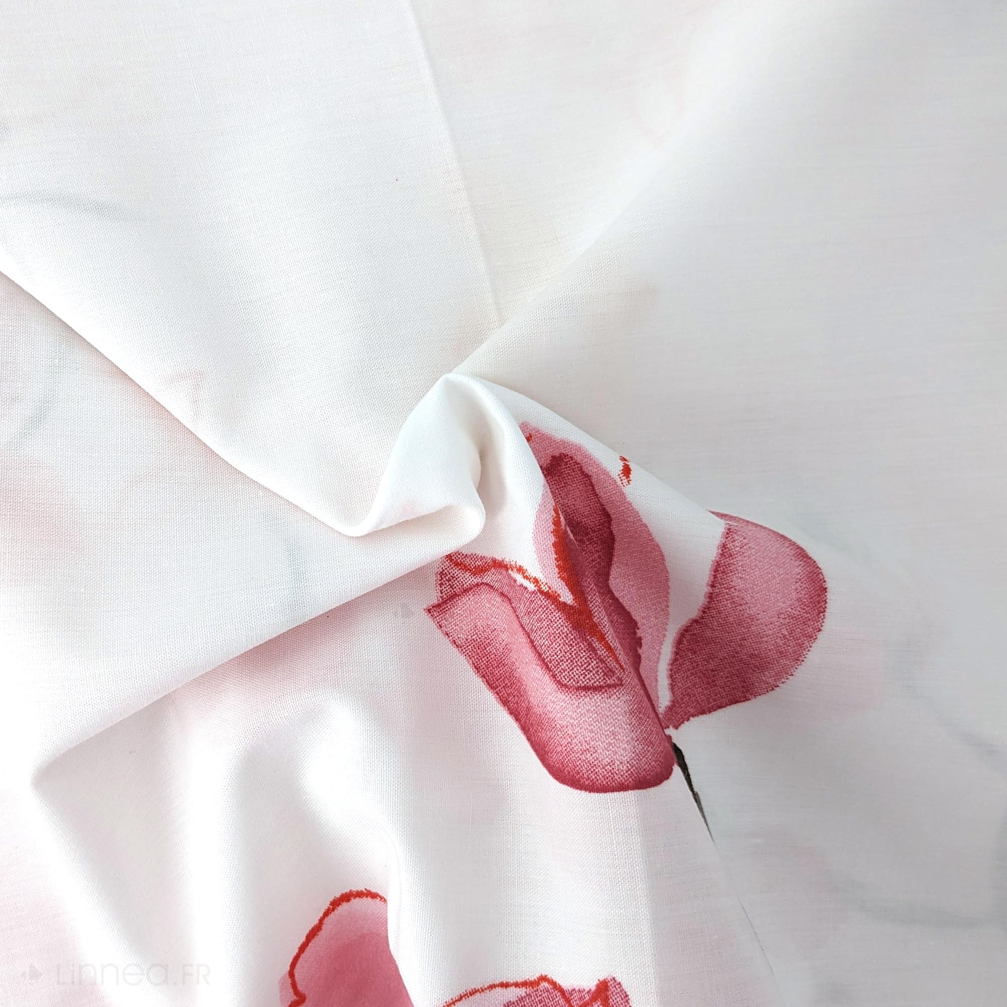 Linnea Sábana encimera de 280 x 325 cm, Ropa Cama, Percal de 100 % Algodón, Color Rosa