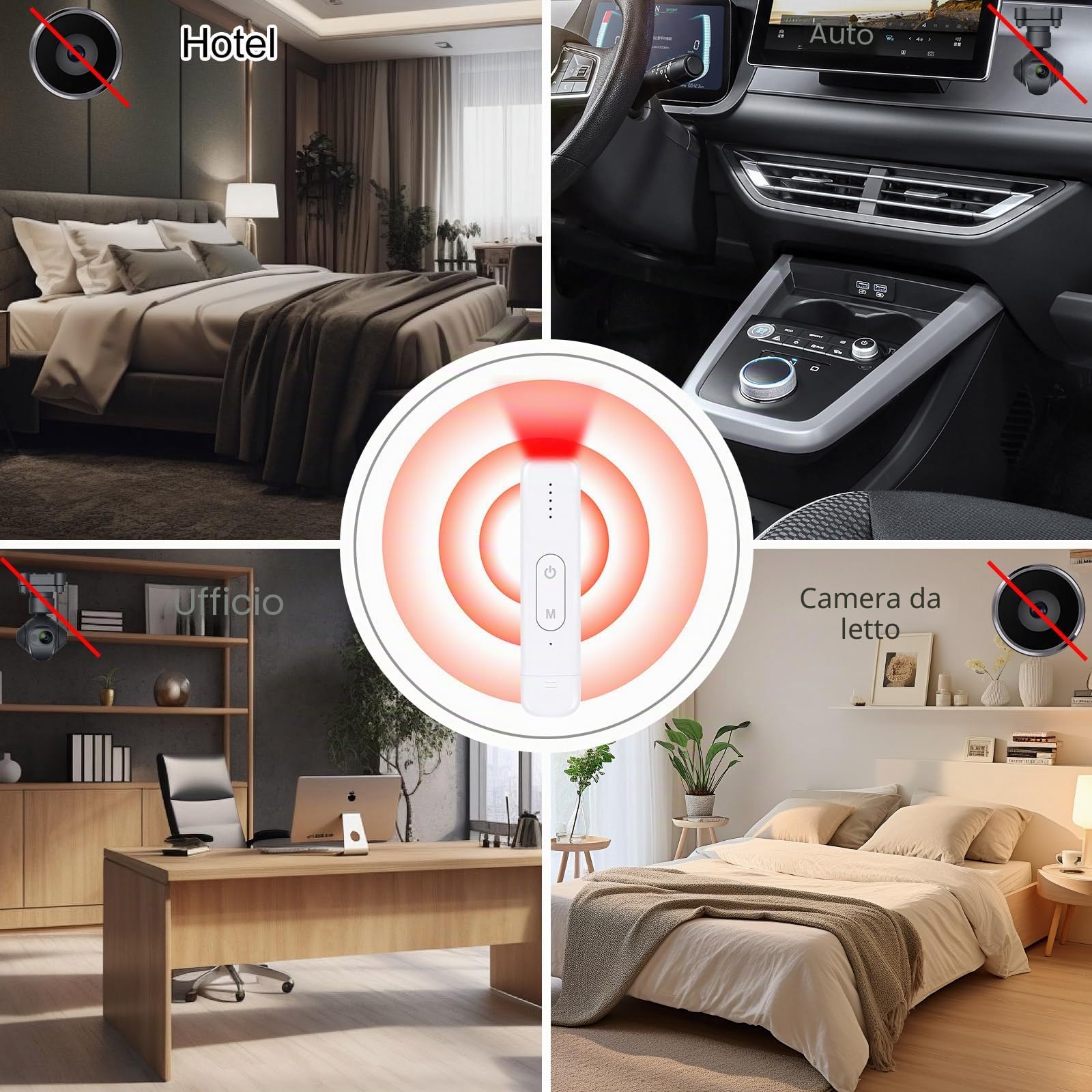 Rilevatore Anti-spia OBEST – Trova Microspie, GPS E Telecamere Nascoste Con Allarme Vibrazione, Per Hotel E Uffici - copertina