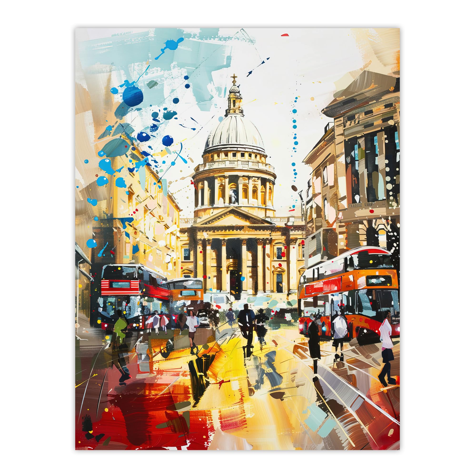 Artery8 St Pauls Cathedral London England Abstract Fun Living Room Extra Large XL Wall Art Poster Print