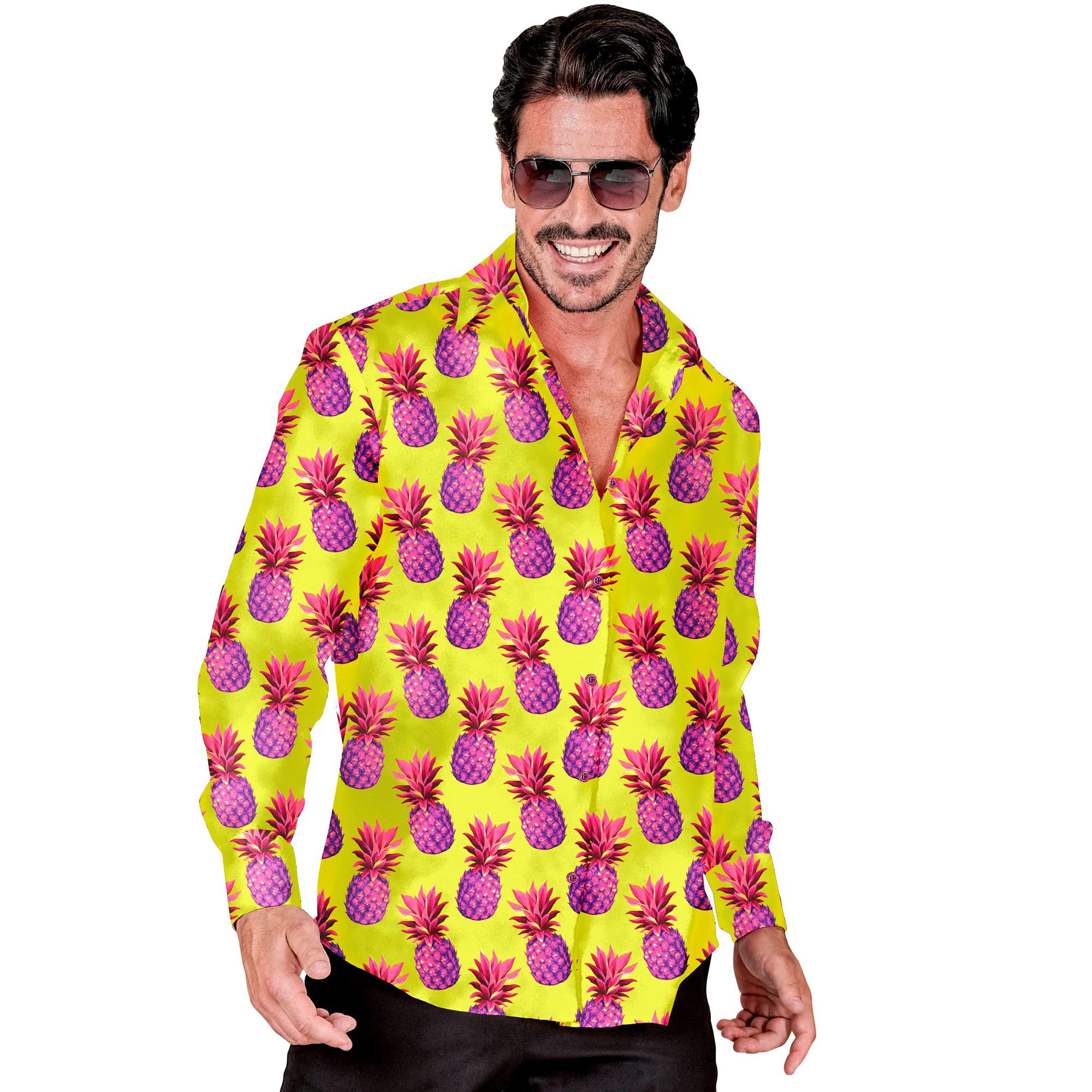 Widmann 41146 party fashion shirt, Multicoloured, L-XL