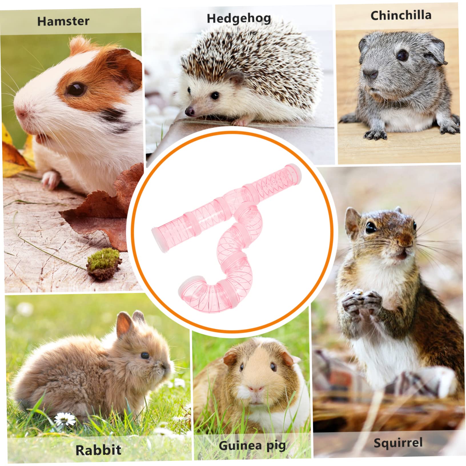 Hamsterverbindungstunnel aus Kunststoff, 12 Stück Rosa Selbstgemacht