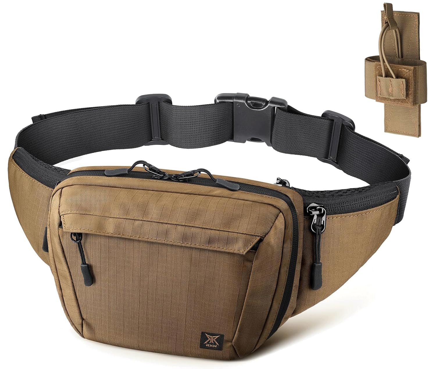 Tactical Hidden Carry Bag, CCW Men's Waist Bag, Hip Bag Compact Belt Bag for Hiking, EDC Waist Pack (Adjustable Up to 60" Waist)-image-32