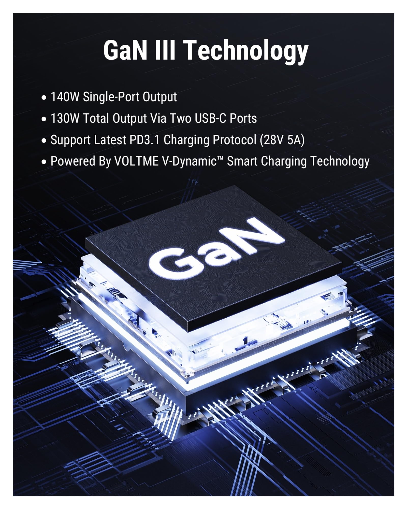 Cargador GAN de 140 W, Carga rápida Tipo C, Carga rápida 4.0, Cargador de Carga rápida USB C 3.0(140W U-K-Plug White)