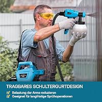 Tilswall 800W elektromos festékszóró 1300ml tartállyal 3 fúvókával és 2,5m csővel - blue 3