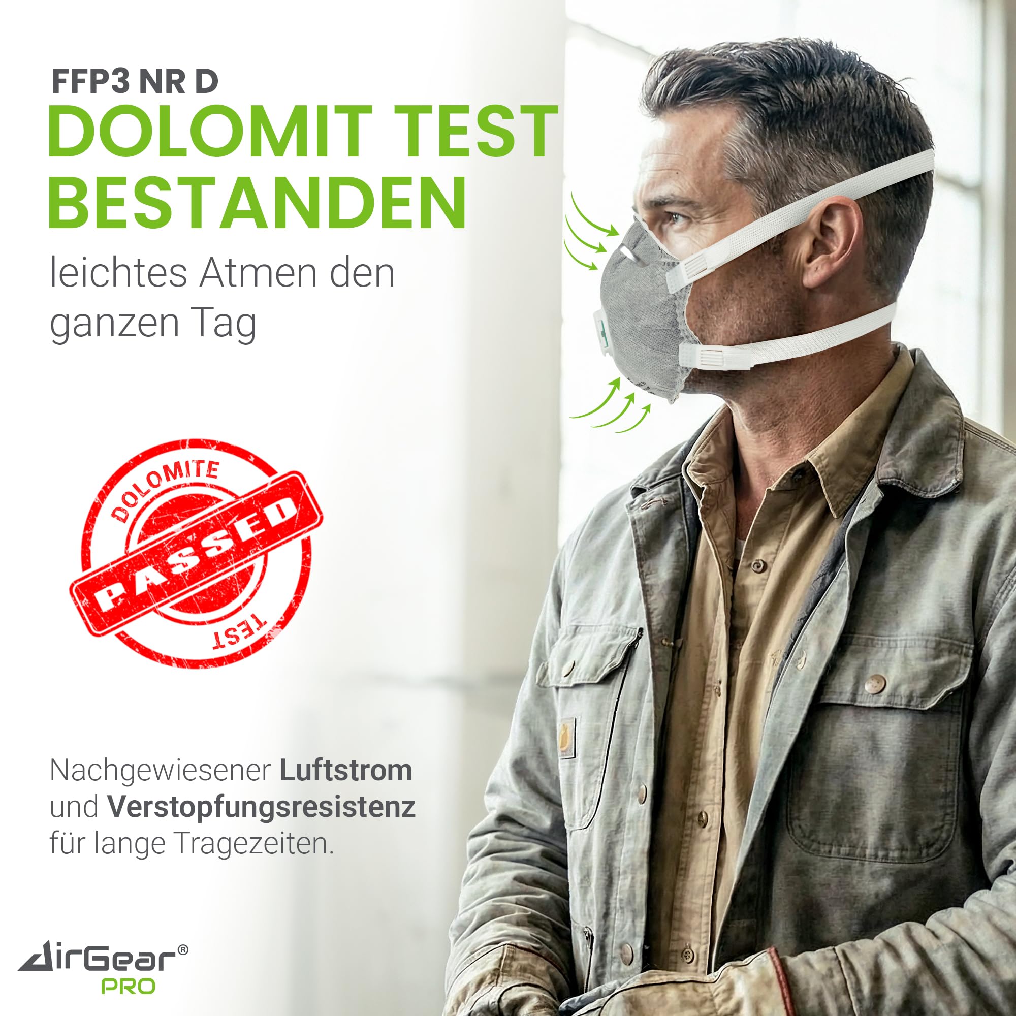 AirGearPro D-110C FFP3 Maske mit Ventil (20er Pack) – Staubmaske – Atemschutzmaske – Staubschutzmaske – Feinstaubmaske – Atemschutz z.B. gegen Feinstaub, Schimmel