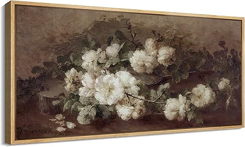 Miniatura 75 de MUDECOR Lienzo enmarcado extra grande para pared, tonos neutros suaves, naturaleza, vida silvestre, antiguo, retro, bellas ilustraciones,