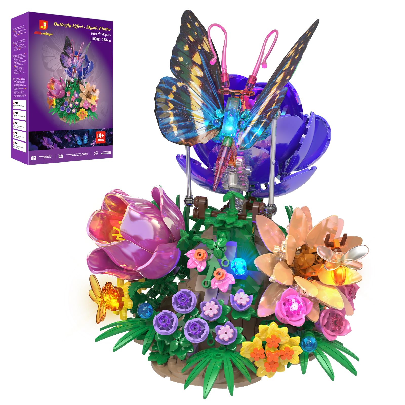 Amazon.com: JMBricklayer Butterfly Building Set with Light for