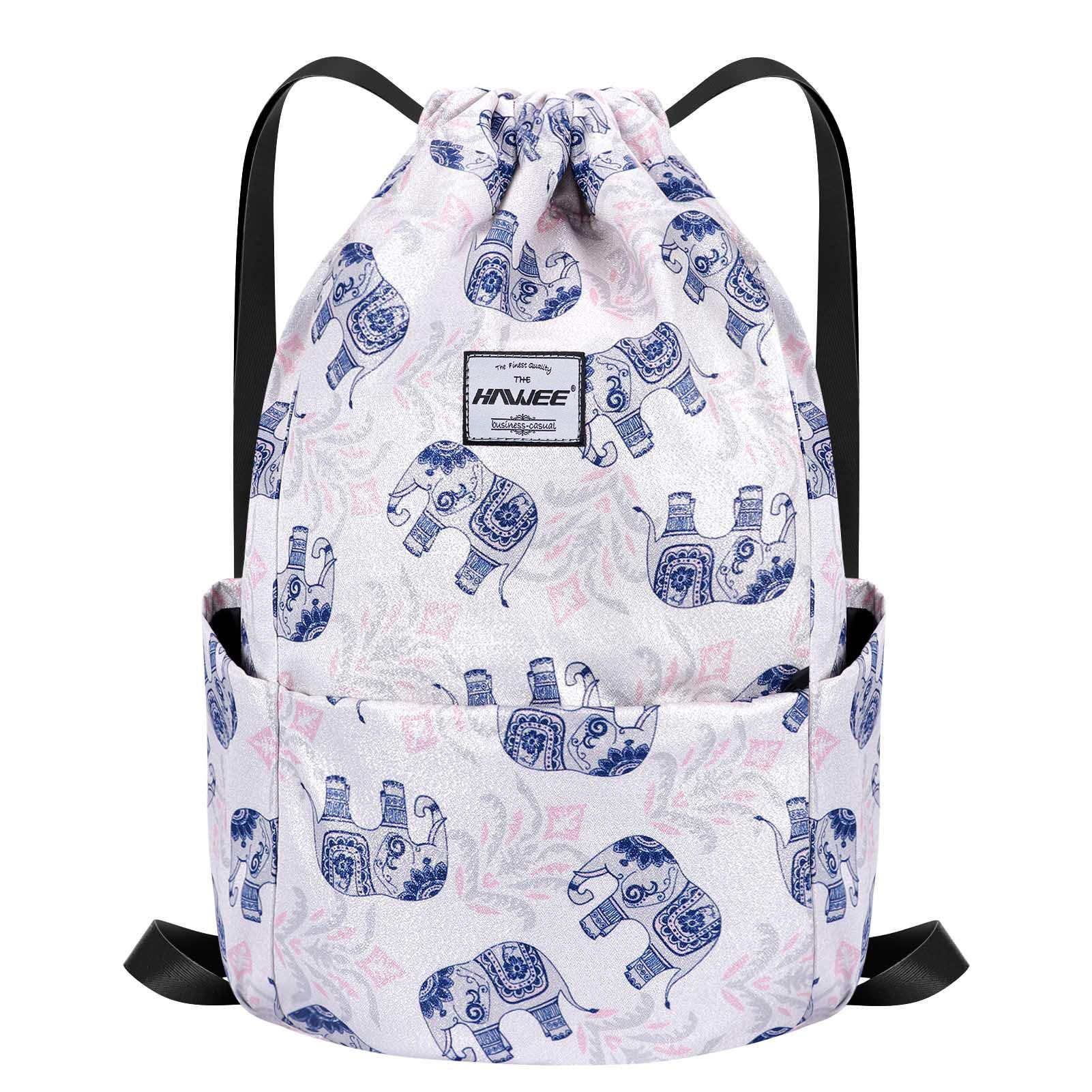 Impermeable Casual Mochila con Cordón Grande Deporte Bolso de Gimnasia Mochila de Cuerda Unisex para Mujer Hombre Vida Cotidiana Aire Libre Yoga Escuela Playa Nadar — view 55