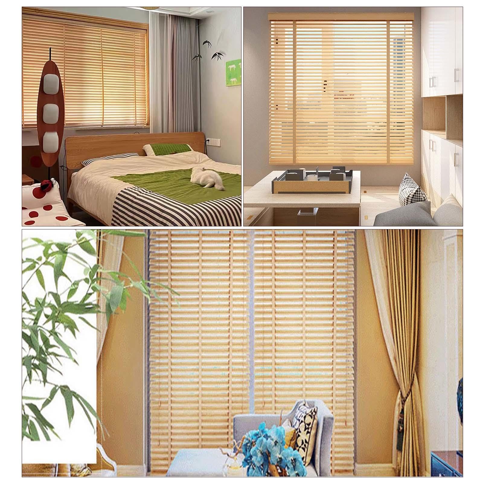 Venezianische Jalousie Für Fenster, 40/65/70/95/100/115/130cm Holz Jalousien, Echtholz Venezianische Jalousette, Fensterrollos, Horizontal Fenster Jalousien,WxH-50x80cm/19.7 * 31.5in