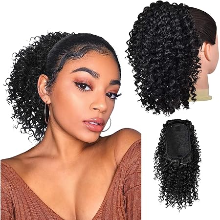 Amazon Com Outre Drawstring Ponytail Big Beautiful Hair 4a Kinky Koils 14 1b Beauty